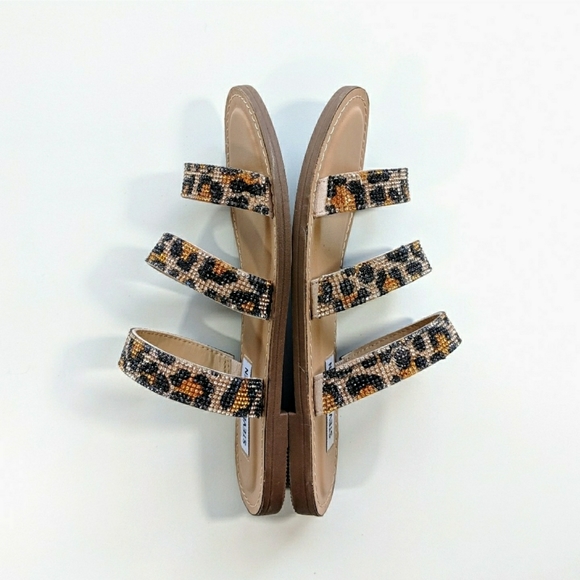 Sassy Steve Madden Leopard Rhinestone Sandals - Picture 3 of 12
